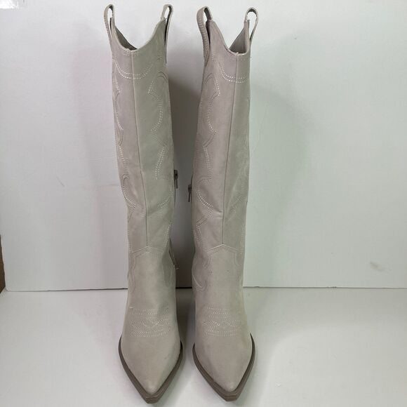 Mia Cowgirl Pull On Pinted Toes Boots Grey Size 8 #596 - Picture 2 of 12